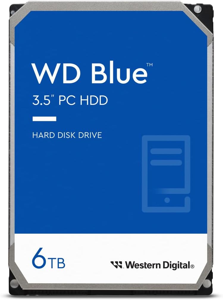 Western Digital 6TB WD Blue PC Internal Hard Drive - 5400 RPM Class, SATA 6 Gb/s, , 64 MB Cache, 3.5" - WD60EZRZ - The HDDs